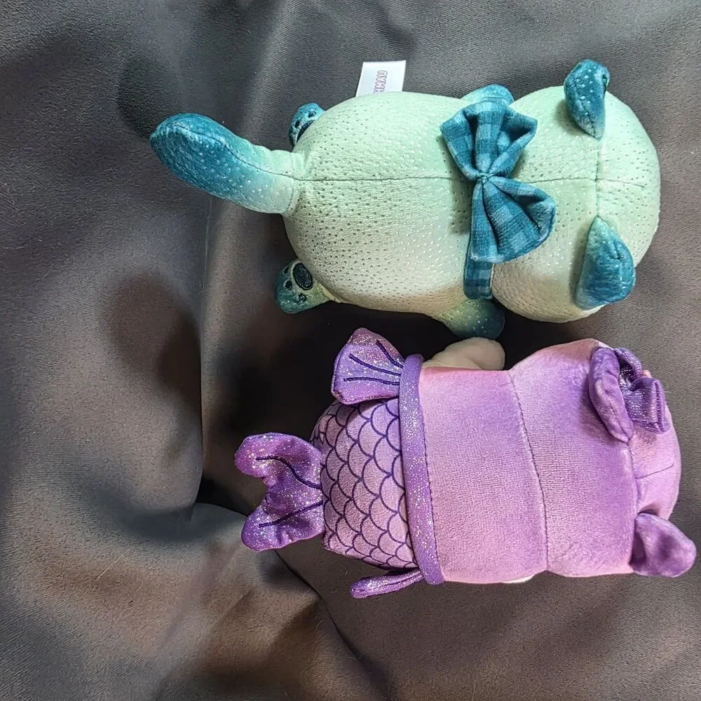 Aphmau MeeMeows Plush Lot of 2 Mermaid & Emerald Cats